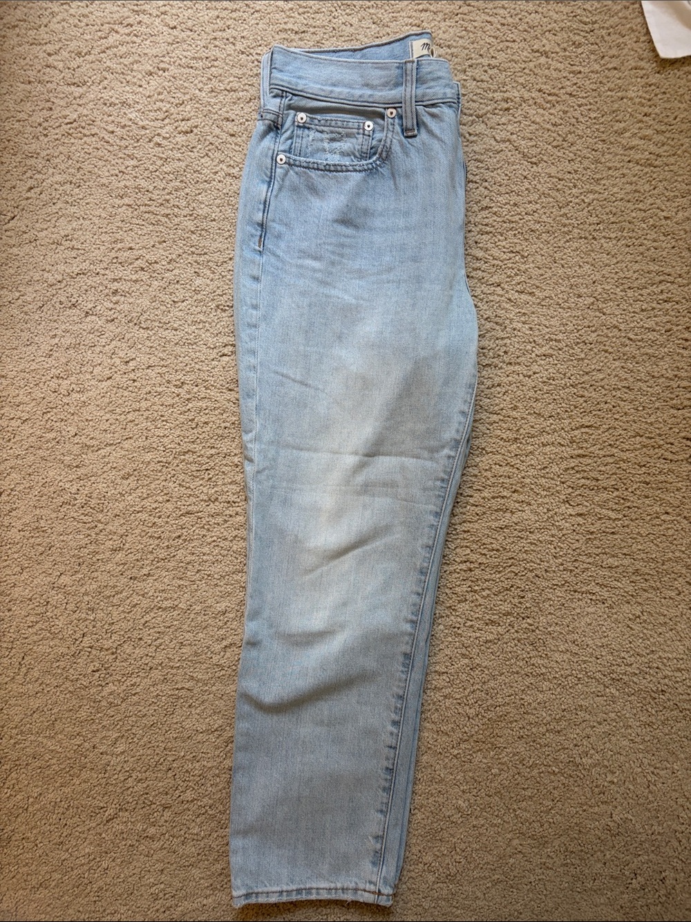 Madewell Light Wash Straight Leg Jeans
